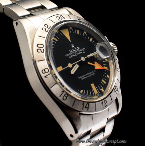 rolex explorer orange hand 1655|Rolex explorer ii diamond bezel.